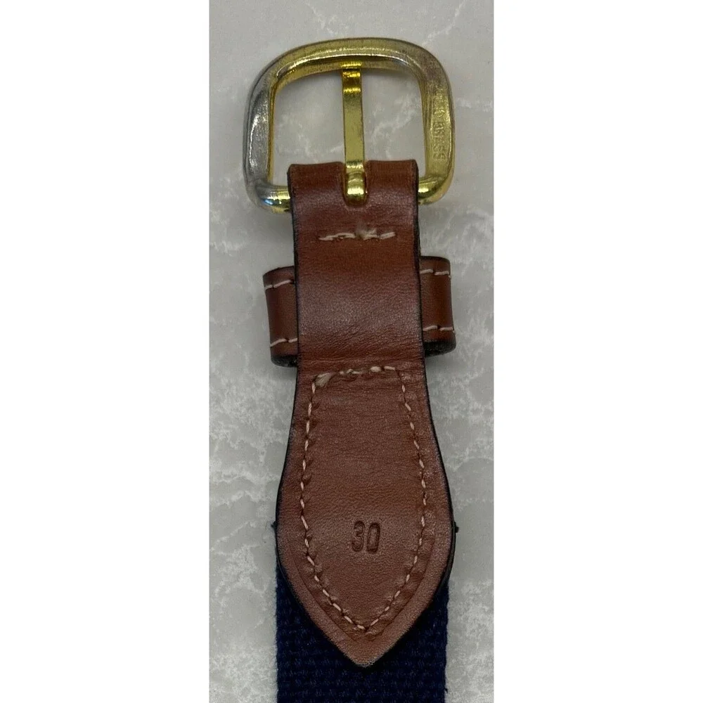 South Carolina Flag - Leather Canvas Belt - Men's Size 30 Clemson Tigers Colors